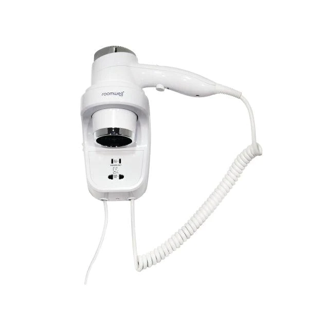 Wall Mounted Hair Dryer White