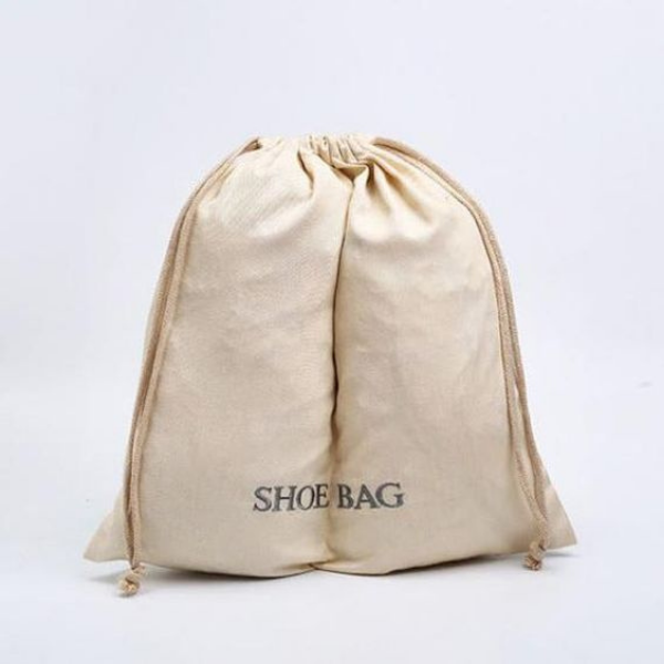 Natural Cotton fabric Shoe Bag