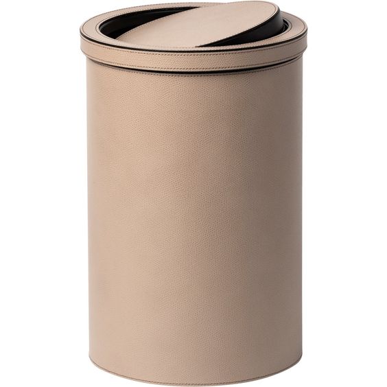 Leather Swing Lid bin