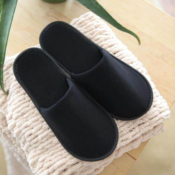 Black terry Cotton Slippers