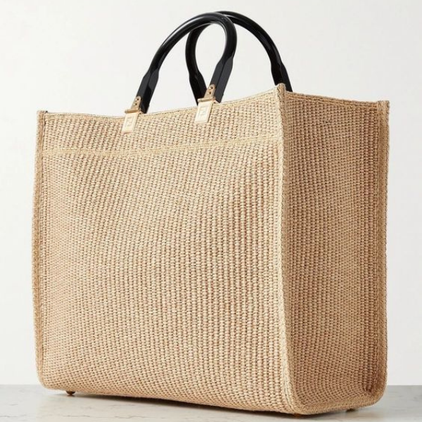 Natural Woven Beach Bag