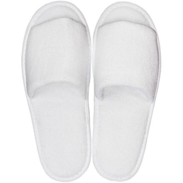 Velour Top Open Toe Slippers