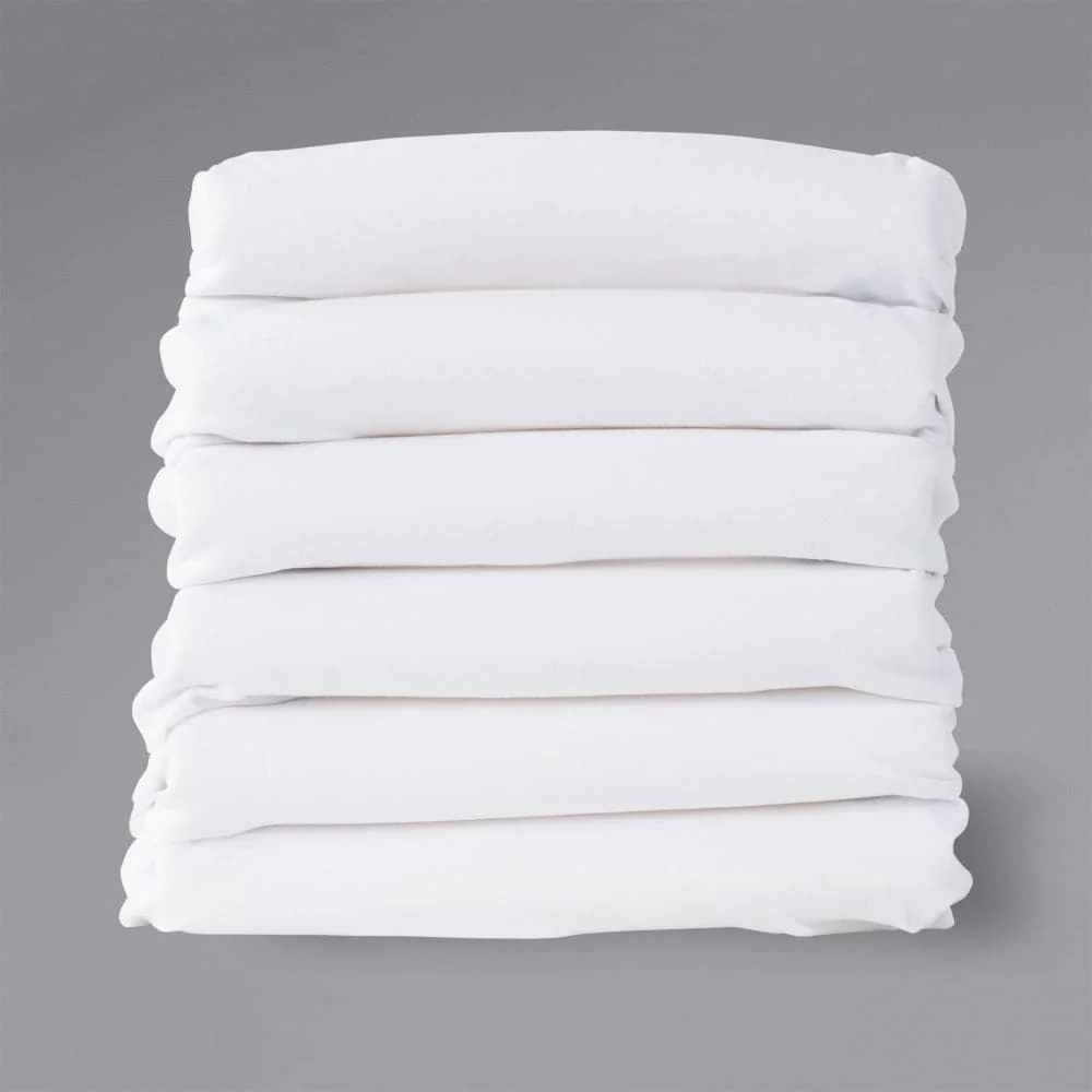 Zippered White Sheet For Compact Cribs - Pack of 6