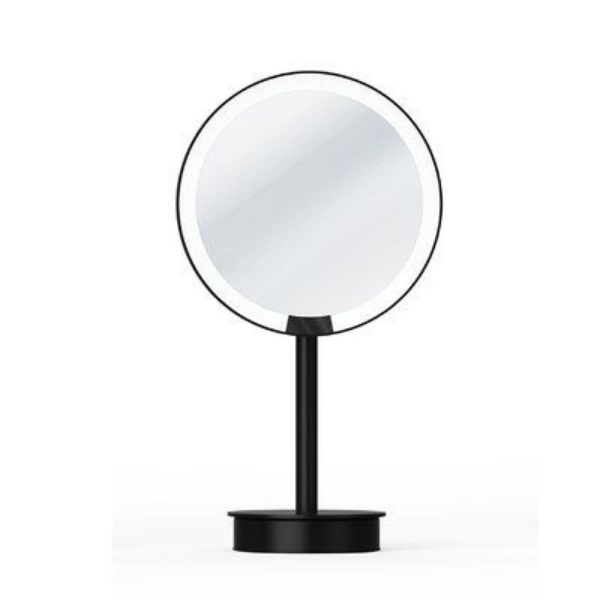 Metal Round LED Floor Mirror