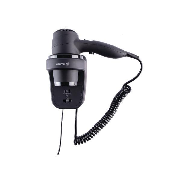 Wall Mounted Hair Dryer Black